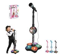 The All-in-One Microphone Toy, with Adjustable Stand, Got Built-in Music, Colorful Lights, Kids Karaoke Machine, for Christmas Birthday Gifts, for Singing, Boys & Girls (1 Set-C)