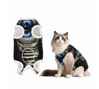The All-Seeing Eye - Traje de cirugía para perros, 100 % algodón, transpirable, de cuerpo completo, para perros y gatos, con bonitos estampados, alternativa al cono para esterilización, cuidado de