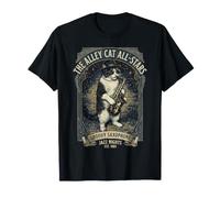 The Alley Cat All-Stars Groovy Saxofón Jazz Nights Póster Camiseta
