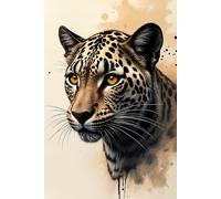 The Allure of the Leopard: A Close-Up Perspective Journal: a GRAPH notebook for self-expression