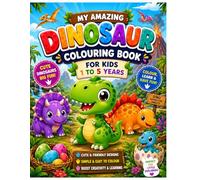 The Amazing Dinosaur Coloring Book for Kids Ages 1-5: With 50 Pages for Kids to Color and Learn - Featuring Interesting Facts About Dinosaurs - Great Gift for Kids and Dino Fans