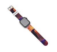 The American Crow - Correas de silicona de repuesto para Apple Watch, 38mm/40mm, Acero inoxidable, Amatista