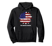 The American Dream Bandera Americana Flor Mixta Patriótica Cool Sudadera con Capucha