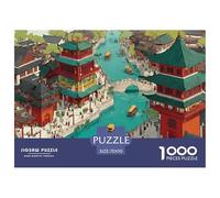The Ancient Chinese City 1000 Piezas Cartón Rompecabezas Dream City Liberador De Estrés Juego Familiar Puzzle Juego De Desafío Difícil 70x50cm/1000pcs