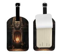 The Ancient Magic Furnace - Etiquetas de equipaje de viaje elegantes de alta calidad para maletas, con tarjeta personalizada y cubierta de privacidad