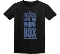 The Angels Have Phone Box Mens 100% Cotton Short Sleeve Tshirt Black XXL