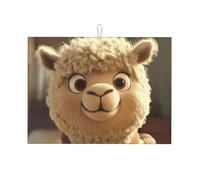 The Animated Alpaca Has Big Eyes - Tapete grande de microfibra para escurrir platos, reutilizable, lavable, para accesorios de cocina, 45,7 x 60,9 cm