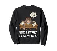 The Answer Is Always 67 Math Teacher Meme 90s Retro Cartoon Sudadera