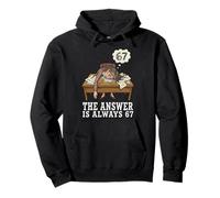 The Answer Is Always 67 Math Teacher Meme 90s Retro Cartoon Sudadera con Capucha