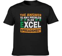 The Answer to Any Problem is an Excel Spreadsheet Tax Day T Shirt Graphic Unisex tee Black S
