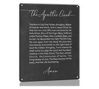 The Apostle's Creed Wall-Art Metal Tin Sign Christian Beliefs Wall-Art, Farmhouse Scripture Poster Decoration Prints Bedroom