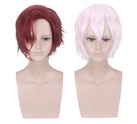 The Arcana Cosplay Pelucas Mystery Asra White Peluca Julian Devorak Red Brown Hair Cosplay Peluca + Peluca Gorra Julian Devorak