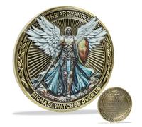 The Archangel Michael Watches Over Us Salmo 91:10-11 Moneda de desafío, San Valentín, Pascua, cumpleaños, regalos inspiradores para él, sus amigos, rellenos de calcetines de Navidad