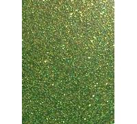The ARK Craft - Tarjeta A4 con purpurina de 250 g/m², suave al tacto (paquete de 5), color verde