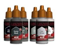 The Army Painter, Airbrush Primary Bundle Greyscale, 2 Triads x 6 x 18 ml