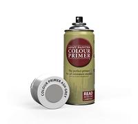 The Army Painter, Colour Primer Ash Grey, 400 ml Pintura Modelismo Spray Gris Ceniza - Imprimacion Plastico Miniaturas para Warhammer Figuras y D&D Miniatures