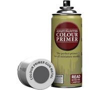 The Army Painter, Colour Primer Gun Metal, 400 ml Pintura Modelismo Spray Metal de Arma - Imprimacion Plastico Miniaturas para Warhammer Figuras y D&D Miniatures
