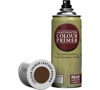 The Army Painter, Colour Primer Leather Brown, 400 ml Pintura Modelismo Spray Marrón Cuero - Imprimacion Plastico Miniaturas para Warhammer Figuras y D&D Miniatures