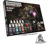 The Army Painter, GameMaster: Wandering Monsters Role-playing Paint Set, 15x18 ml Pinturas Acrilicas, 1 Pincel & 1 Miniature - Pintura para D&D & Warhammer