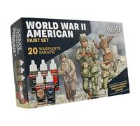 The Army Painter, Historical: WWII American Paint Set, 20 x 18 ml Warpaints Fanatic: 14 acrylic, 4 Washes, 1 Effect & 1 Metallic - Pintura para miniaturas de las U.S. Armed Forces en WWII
