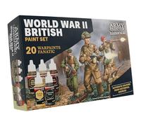 The Army Painter, Historical: WWII British Paint Set, 20 x 18 ml Warpaints Fanatic: 14 acrylic, 4 Washes, 1 Effect & 1 Metallic - Pintura para miniaturas de las British Armed Forces