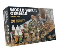 The Army Painter, Historical: WWII German Paint Set, 20 x 18 ml Warpaints Fanatic: 14 acrylic, 4 Washes, 1 Effect & 1 Metallic - Pintura para miniaturas para recrear el Blitzkrieg
