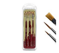 The Army Painter Hobby Starter Brush Set | 3 Pinceles de Pelo Sintético Toray | Basecoat, Detail y Drybrush | adaptados a la Pintura de Figuras Miniatura y Juegos de Mesa Wargames