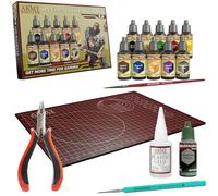 The Army Painter, Hobby Starter Bundle, Speedpainting y tapete de corte | Kit de Speedpainting, pincel para imprimación, alfombrilla de corte, alicates de precisión y pegamento para plástico