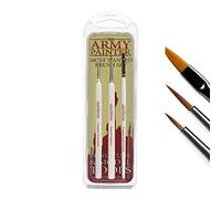 The Army Painter - Juego de 3 pinceles para pintar figuras de miniatura de juegos de guerra, cepillo de gran detalle, cepillo de regimiento y cepillo pequeño, juego de pinceles de calidad hechos a mano en Europa