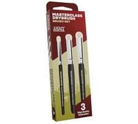 The Army Painter, Masterclass Drybrush Set, 3 tamaños, Pelo de Cabra | Pinceles de pelo de cabra para cepillado en seco, incl. un pincel potente de 15 mm