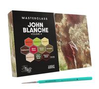 The Army Painter, Masterclass John Blanche Volume 4 Set Combo, 8 x 18 ml Warpaint Fanatic Paints, 2 lavados, 1 pincel Dipit y 1 impresión artística - para juegos de guerra en miniatura