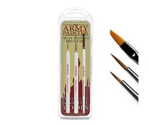 The Army Painter Most Wanted Brush Set, 3 Pinceles Pintura Acrilica Manualidades para Warhammer 40k Y Dungeons and Dragons Miniaturas. El Pinceles Miniaturas Esta 1 Detail, 1 Regiment Y 1 Drybrush