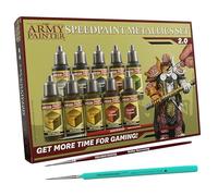 The Army Painter, Speedpaint 2.0 Metallics Set Combo, 10 x 18 ml | Pinturas acrílicas metálicas incl. 1 pincel, para pintar miniaturas Warhammer y D&D
