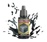 The Army Painter Speedpaint Enchanted Steel 2.0, Pintura Acrilica Individual De 18ml Solución De Pintura De Una Capa Para Tabletop Miniaturas Como Warhammer 40k y figuras de Dungeons and Dragons.