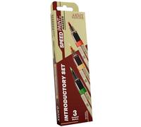 The Army Painter, Speedpaint Marker Introductory Set, 3 x 6ml Speedpaint 2.0 Markers, marcadores acrílicos de contraste en verde, rojo y amarillo para DnD y Warhammer.