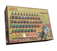 The Army Painter, Speedpaint Mega Set 2.0, 50 x 18 ml, pinturas acrílicas | Pinturas acrílicas incl. 2 metálicas y 1 pincel, para pintar miniaturas Warhammer y D&D