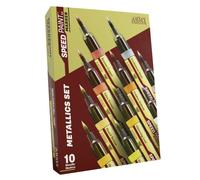 The Army Painter, Speedpaint Metallics Marker Set, 10 x 6 ml | Speedpaint Metallics Markers, pinturas acrílicas de contraste, para miniaturas de DnD y Warhammer