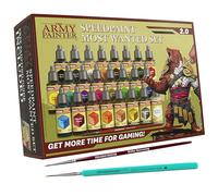 The Army Painter Speedpaint Most Wanted Set 2.0 Combo, Conjunto De Pintura Acrilica Ampliado Con 24 Botellas De Speedpaint | 1 Basecoat Y 1 Speedpaint Pinceles Miniaturas Para Pintar