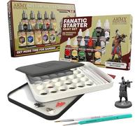 The Army Painter, Starter Bundle Plus+, kit de pintura para novatos que incluye: Speedpaint 2.0 y Warpaints Fanatic Starter Set, Wargamers XL Wet Palette y 2 pinceles - ideal para DnD y Warhammer