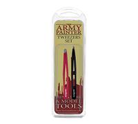 The Army Painter, Tweezers Set, set de 2 pinzas - punta plana y aguja | Pinzas: punta plana de 95 mm y punta de aguja de 103 mm, para montar miniaturas y manualidades