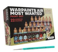 The Army Painter, Warpaints Air Most Wanted Paint Set C, 22 x 18 ml | 19 pinturas para aerógrafo, incl. 2 metálicas, 1 fluorescente, 1 medio, 3 Speedpaint y 1 pincel