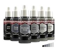 The Army Painter, Warpaints Fanatic Flexible Triad: Black & Greys 6 x 18 ml Pinturas Acrilicas, Negros y Grises - Pintura Miniatura para D&D miniatures & Warhammer Figuras