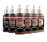 The Army Painter, Warpaints Fanatic Flexible Triad: Browns 6 x 18 ml Pinturas Acrilicas, Marrones - Pintura Miniatura para D&D miniatures & Warhammer Figuras