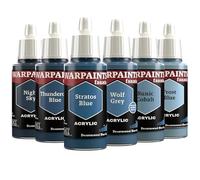 The Army Painter, Warpaints Fanatic Flexible Triad: Desaturated Blue-Greys 6 x 18 ml Pinturas Acrilicas, Azul Desaturado - Pintura Miniatura para D&D miniatures & Warhammer Figuras