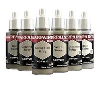 The Army Painter, Warpaints Fanatic Flexible Triad: Warm Greys & White 6 x 18 ml Pinturas Acrilicas, Grises y Blancos Cálidos - Pintura Miniatura para D&D miniatures & Warhammer Figuras
