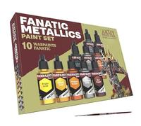 The Army Painter Warpaints Fanatic: Metallics Miniature Paint Set Combo, 10 Pinturas Acrílicas Metálicas de 18ml incl. Oro, Cobre, Metal, Bronce, Plata y 1 Pincel para Imprimación
