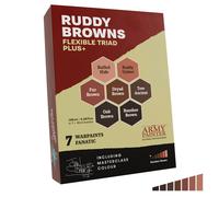The Army Painter, Warpaints Flexible Triad PLUS+: Ruddy Browns, 7 x 18 ml de pinturas acrílicas - Pintura de hobby de calidad para miniaturas para Dungeons and Dragons y miniaturas de Warhammer.
