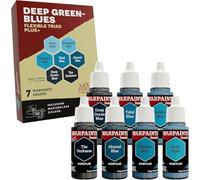 The Army Painter, Warpaints Flexible Triad PLUS+: Deep Green-Blues, 7 x 18 ml de pinturas acrílicas - Pintura de hobby de calidad para miniaturas para Dungeons and Dragons y miniaturas de Warhammer.