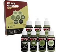 The Army Painter, Warpaint Flexible Triad PLUS+: Olive Greens, 7 pinturas acrílicas de 18 ml, pintura de hobby de calidad en miniatura para Dungeons and Dragons (DnD) y Warhammer Miniatures