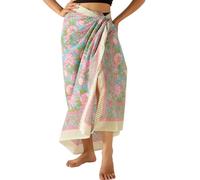 THE ART BOX traje de baño indio estampado manual, falda envolvente para bikini, largo (73x43 pulgadas)